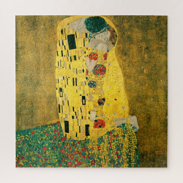 Puzzle Gustav Klimt Golden Art The Kiss for Lovers (Vertical)