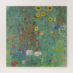Puzzle Gustav Klimt - Jardin de campagne avec tournesols