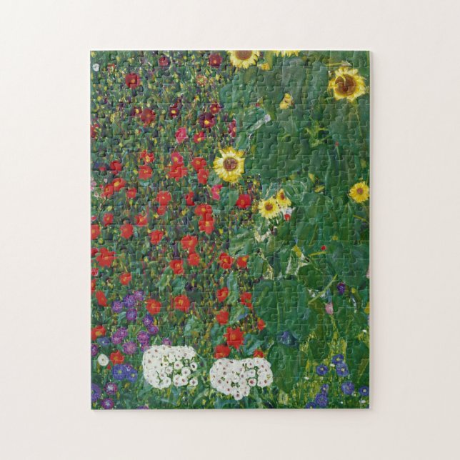 Puzzle Gustav Klimt - Jardin Fermier Fleuri (Vertical)