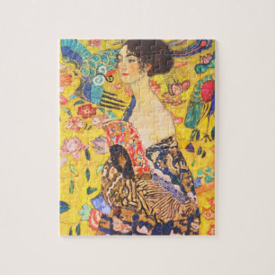 Puzzle Gustav Klimt Lady Avec Fan vintage Art Nouveau