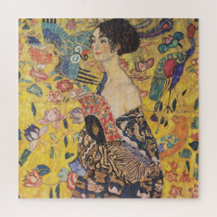 Puzzle Gustav Klimt-Lady avec ventilateur