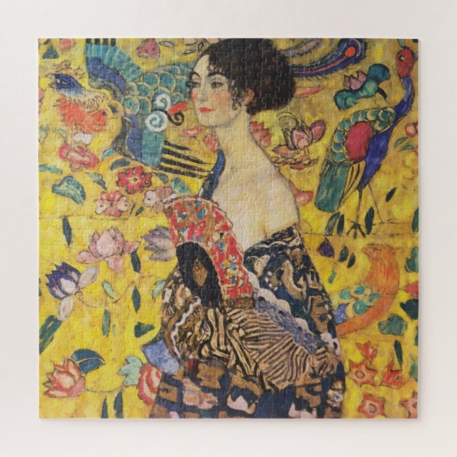Puzzle Gustav Klimt Lady With Fan Art Nouveau Painting (Vertical)