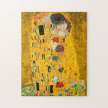 Puzzle Gustav Klimt Le Baiser<br><div class="desc">Puzzle représentant la peinture à l’huile de Gustav Klimt avec la feuille d’or The Kiss (1908). Un homme et une femme, aux couleurs dorées brillantes, embrassent et embrassent avec amour dans un champ de fleurs. Un grand cadeau pour les amateurs d'art Art Nouveau et autrichien.</div>
