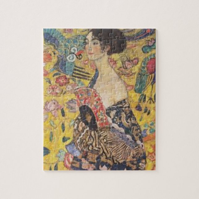 Puzzle Gustav Klimt - Madame With Fan Painting (Vertical)