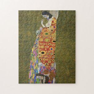Puzzle Gustav Klimt's Hope II (1907-1908) famous painting