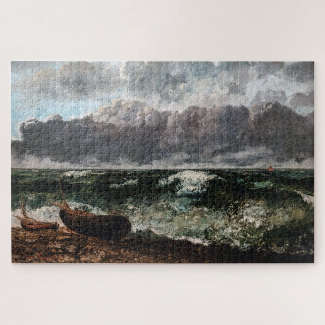 Puzzle Gustave Courbet - La Mer orageuse / La Vague (Horizontal)