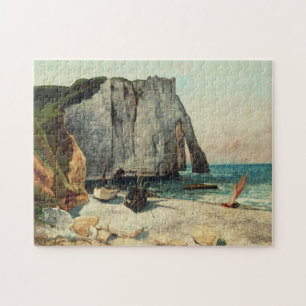 Puzzle Gustave Courbet   les falaises d'Etretat, le port