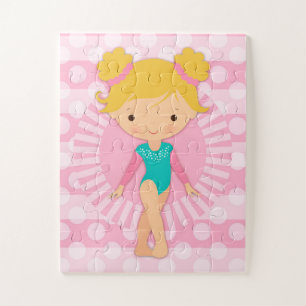 Puzzle Gymnaste Cute Pink Aqua Blonde