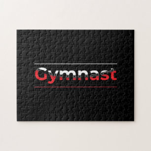 Puzzle Gymnaste - Mot minimaliste moderne de gymnastique