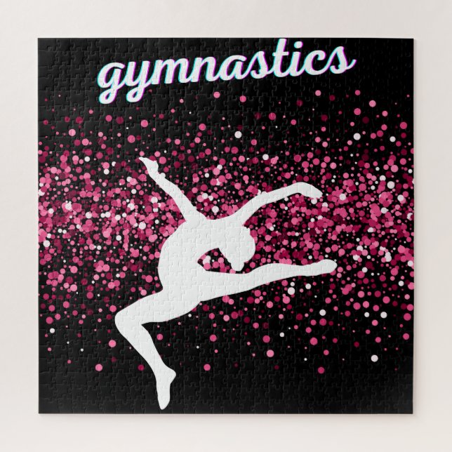 Puzzle Gymnastics Leap Pink Glitter (Vertical)