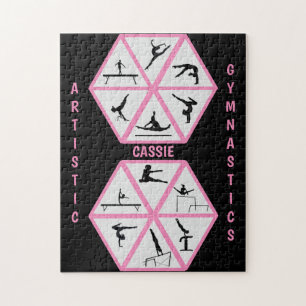 Puzzle Gymnastique Artistique Personnalisée Hexagone