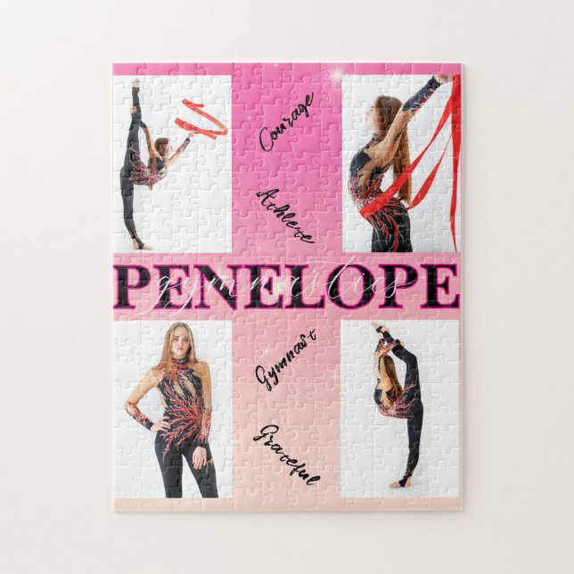 Puzzle Gymnastique enchevêtrée rose 4 Photo Encouragement (Vertical)