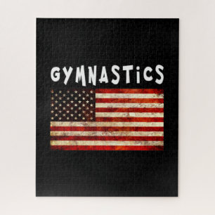 Puzzle Gymnastique Grunge Américain Drapeau USA