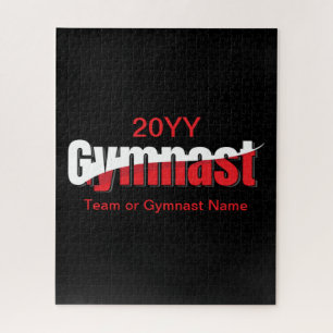 Puzzle Gymnastique - Gymnaste Abstrait Word Art Swish
