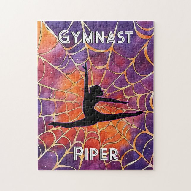 Puzzle Gymnastique personnalisée Halloween Spiderweb (Vertical)
