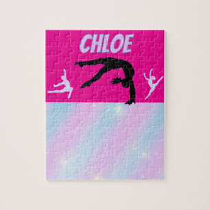 Puzzle Gymnastique Purple Lilac Hot rose Bébé Blue Pastel