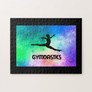 Puzzle Gymnastique Saut Commuté Aquarelle