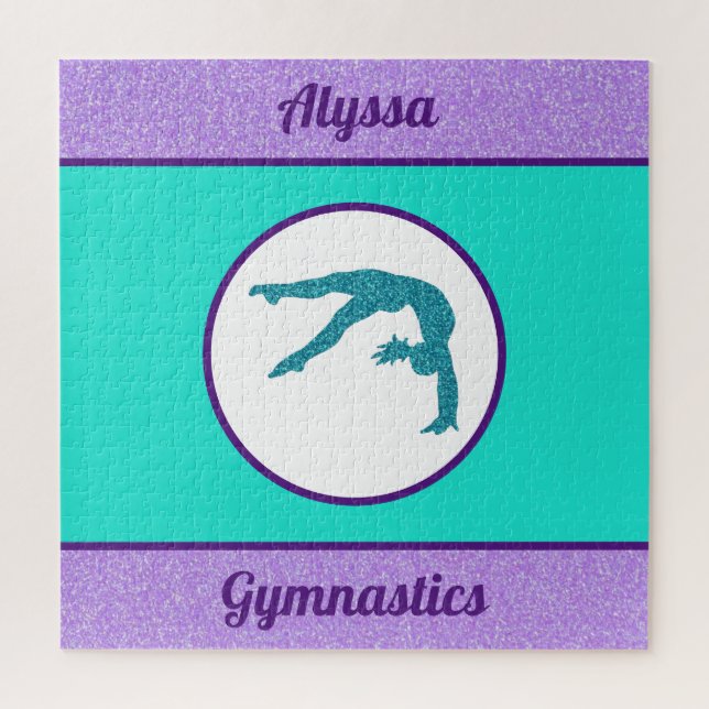 Puzzle Gymnastique Violet / Turquoise (Vertical)
