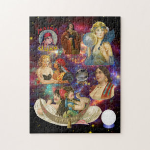 Puzzle Gypsy Fortune tellers Psychique Art Vintage