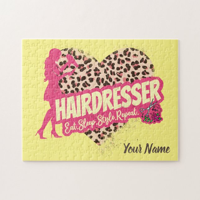 Puzzle Hairtraver leopard Hair Hustler Hairstylist (Horizontal)
