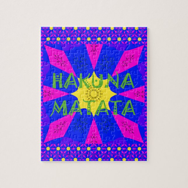 Puzzle Hakuna Matata Beautiful Amazing Design Colors (Vertical)