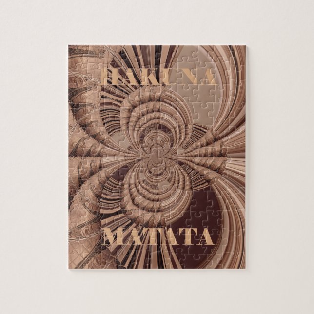 Puzzle Hakuna Matata Kenya Giraffe Safari tissé Sourveni (Vertical)