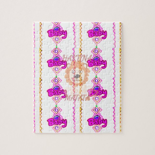 Puzzle Hakuna Matata : Motif de design de beau bébé lion (Vertical)