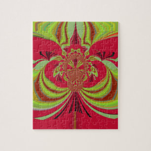 Puzzle Hakuna Matata red yellow design