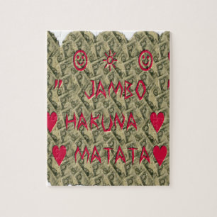 Puzzle Hakuna Matata Talk Argent Art Design