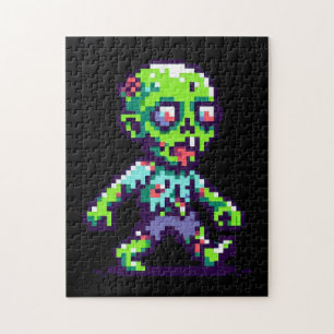 Puzzle Halloween 8 bits drôle zombie
