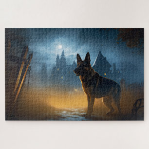 Puzzle Halloween allemand mouton effrayant