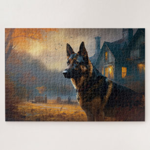 Puzzle Halloween allemand mouton effrayant
