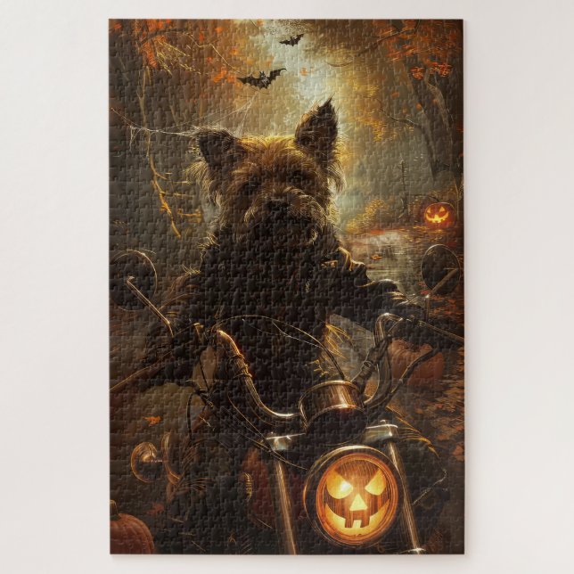 Puzzle Halloween australienne à cheval Terrier (Vertical)
