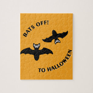 Puzzle Halloween Bats Orange