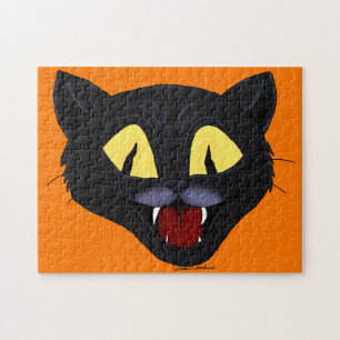 Puzzle Halloween Black Cat