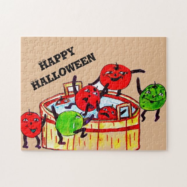 PUZZLE HALLOWEEN BOBBING POUR APPLES PARTY (Horizontal)