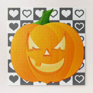 Puzzle Halloween - Citrouille - Coeurs