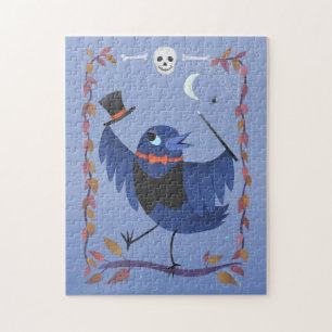 Puzzle Halloween Corbeau Corbeau Lune Magie