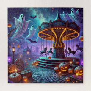 Puzzle Halloween du carrousel fantôme