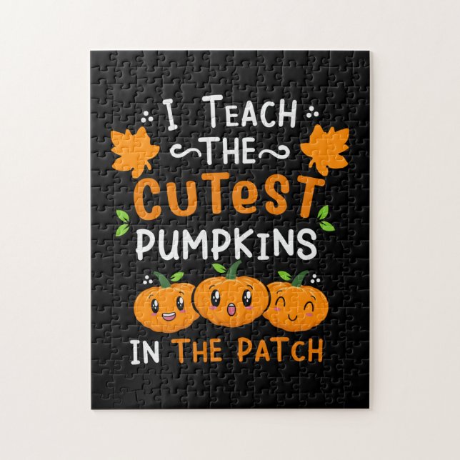 Puzzle Halloween Enseignant Cutest Citrouille Anniversair (Vertical)