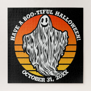 Puzzle Halloween Ghost Have a Boo-tiful Retro Vintage