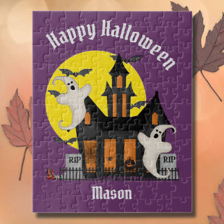 Puzzle Halloween Haunted House Kids' Personnalisé