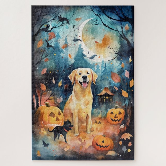 Puzzle Halloween Lappund Finlandais Avec Peur Citrouille (Vertical)