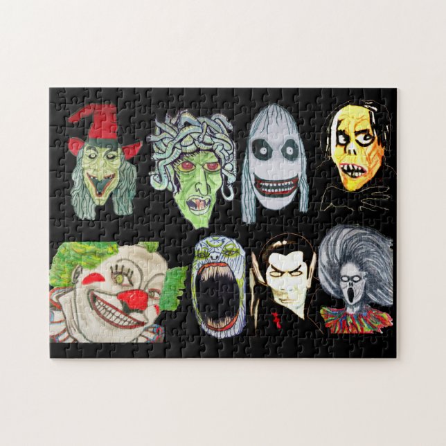 PUZZLE HALLOWEEN MONSTER COLLAGE (Horizontal)