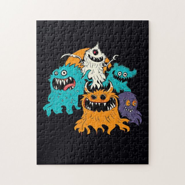 Puzzle Halloween/Monster/octobre/automne (Vertical)