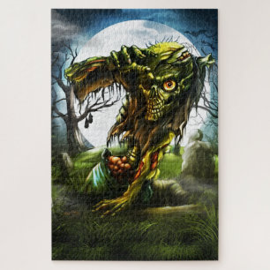 Puzzle Halloween Night Zombie Rising Pleine lune Graveyar