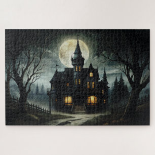 Puzzle Halloween Nuit Éffrayant Haunted Mansion gothique