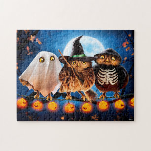 Puzzle Halloween Owls