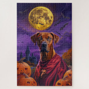Puzzle Halloween Rhodesian Ridgeback Vampire Citrouilles