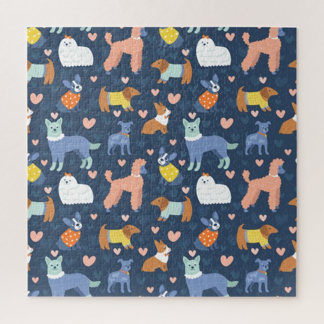 Puzzle Halloween Spiders Web : Motif sans couture (Vertical)